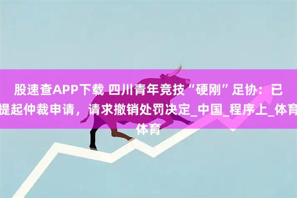 股速查APP下载 四川青年竞技“硬刚”足协:已提起仲裁申请,请求撤销处罚决定_中国_程序上_体育